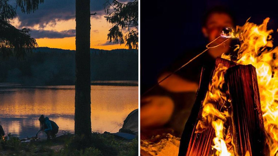 Bushcraft med guide, bål, villmark, kniv og overlevelsesteknikker i naturen