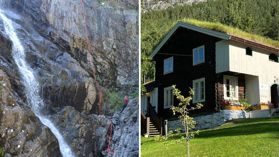 Juving i Mæhlumsåa med rappellering, foss, sikkerhetsutstyr og overnatting på Explore Sjoa