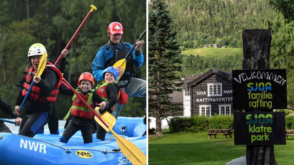 Familiepakke med rafting og klatrepark i Sjoa med overnatting, måltider og aktiviteter for barn og voksne