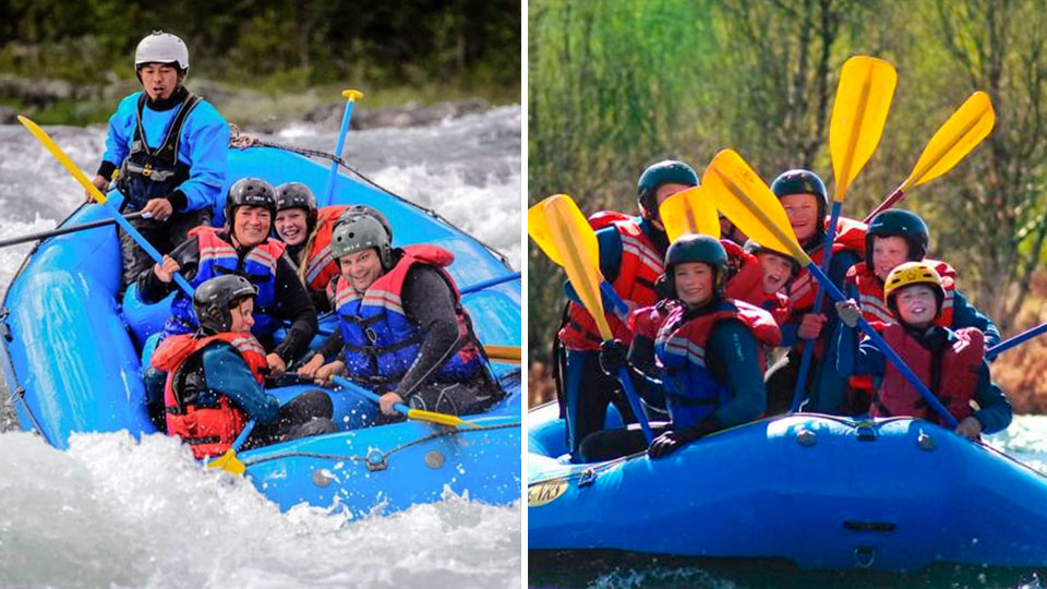 Familierafting på Geilo med guide, rolige elvestryk og raftingutstyr inkludert