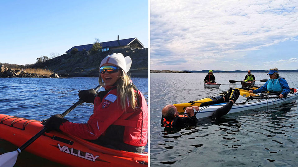 Kajakkurs med våttkort ved Tjøme med instruktør, redningsøvelser og alt padleutstyr inkludert