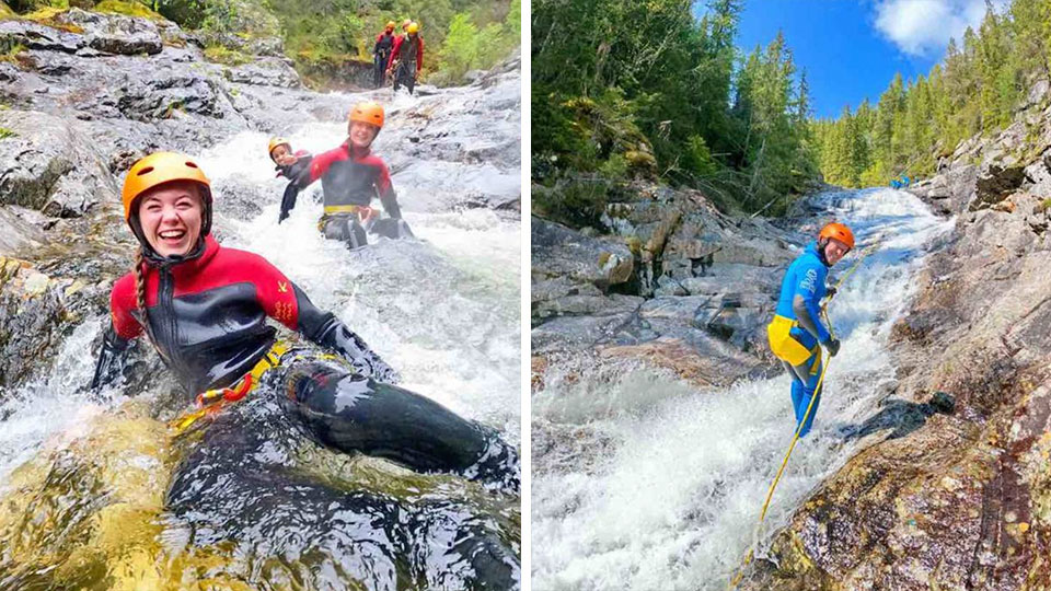 Juving i Ølmøsåe canyon - rappellering og hopp i spektakulær norsk natur