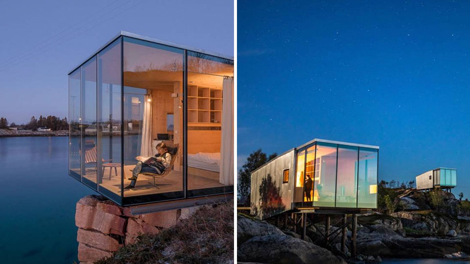 Opphold på Manshausen med panoramautsikt i sjøhytte