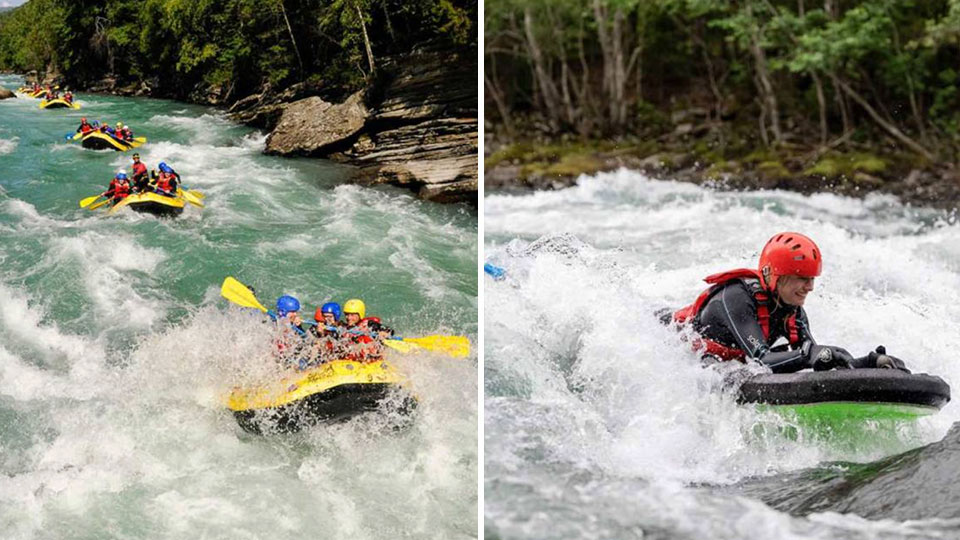 Rafting og elvebrett i Sjoa med overnatting, mat og full pakke med elveeventyr