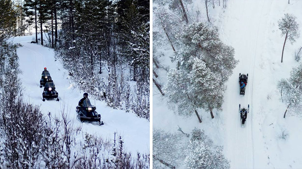 Snøscootersafari for par på Geilo i vakre vinteromgivelser