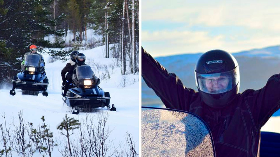 Snøscootersafari på Geilo med guide langs vakre Pålsbufjorden