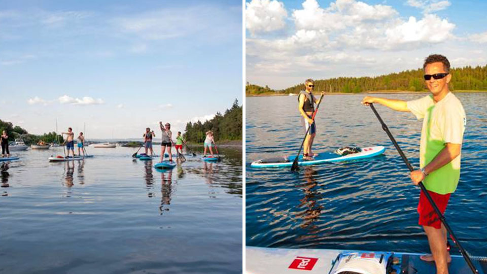 SUP-tur i Oslofjorden med guide, strandpause og utsikt mot byen